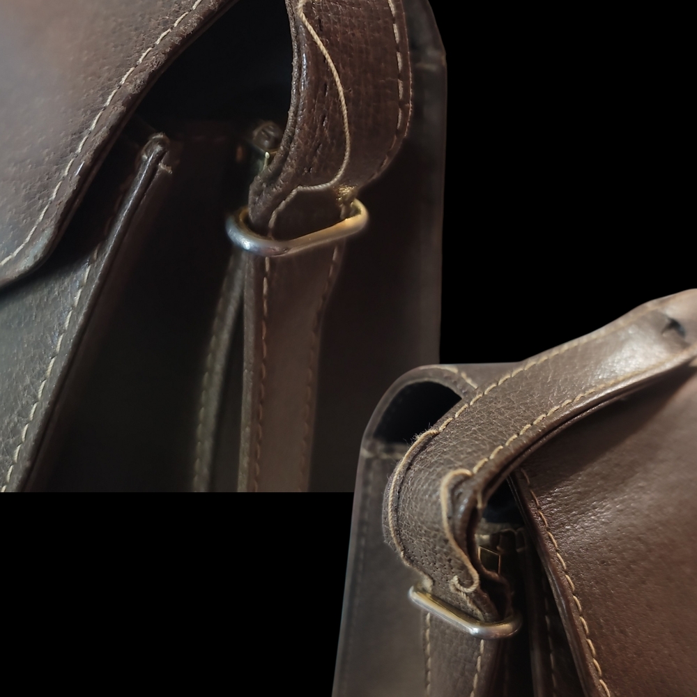 GUCCI VTG 70's Brown Leather Flap Accordian Style Shoulder Bag Rehab W/COA - Picture 15 of 15